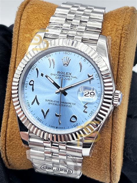 rolex daytona blue arabic dial review|Rolex datejust 41 arabic numerals.